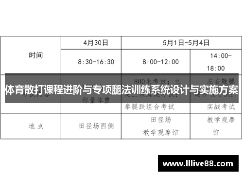 体育散打课程进阶与专项腿法训练系统设计与实施方案